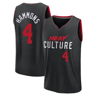 Miami Heat Men's A.J. Hammons Black Fast Break 2023/24 City Edition Jersey