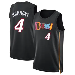 Miami Heat Men's A.J. Hammons Black Swingman 2021/22 City Edition Jersey