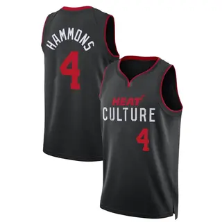 Miami Heat Men's A.J. Hammons Black Swingman 2023/24 City Edition Jersey