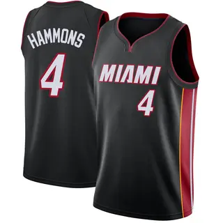 Miami Heat Men's A.J. Hammons Black Swingman Jersey - Icon Edition