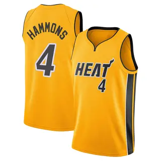 Miami Heat Men's A.J. Hammons Gold Swingman 2020/21 Jersey - Earned Edition