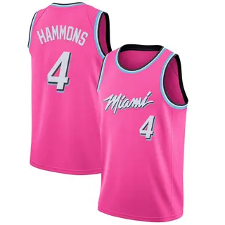 Miami Heat Men's A.J. Hammons Pink Swingman 2018/19 Jersey - Earned Edition