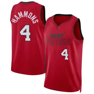 Miami Heat Men's A.J. Hammons Red Swingman 2024/25 City Edition Jersey