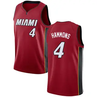 Miami Heat Men's A.J. Hammons Red Swingman Jersey - Statement Edition