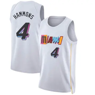 Miami Heat Men's A.J. Hammons White Swingman 2022/23 City Edition Jersey