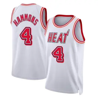 Miami Heat Men's A.J. Hammons White Swingman Classic Edition 2022/23 Jersey