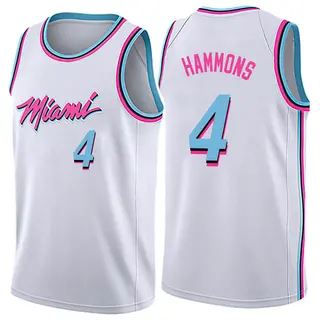 Miami Heat Men's A.J. Hammons White Swingman Jersey - City Edition