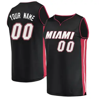 Miami Heat Men's Custom Black Fast Break Jersey - Icon Edition