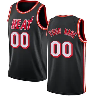 Miami Heat Men's Custom Black Swingman Fashion Hardwood Classics Jersey