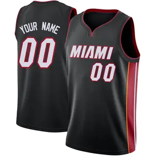 Miami Heat Men's Custom Black Swingman Jersey - Icon Edition