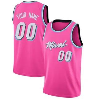 Miami Heat Men's Custom Pink Swingman 2018/19 Jersey - Earned Edition