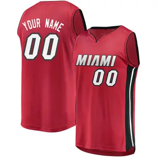 Miami Heat Men's Custom Red Fast Break Jersey - Statement Edition