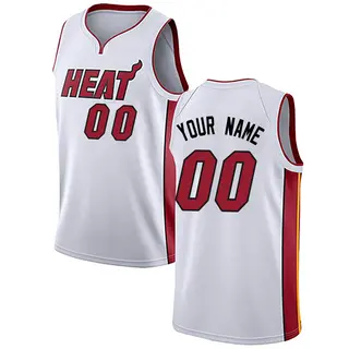 Miami Heat Men's Custom White Swingman Jersey - Association Edition