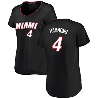 Miami Heat Women's A.J. Hammons Black Fast Break Jersey - Icon Edition