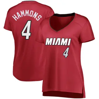 Miami Heat Women's A.J. Hammons Fast Break Wine Jersey - Statement Edition