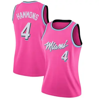 Miami Heat Women's A.J. Hammons Pink Swingman 2018/19 Jersey - Earned Edition