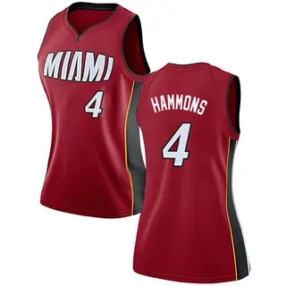 Miami Heat Women's A.J. Hammons Red Swingman Jersey - Statement Edition