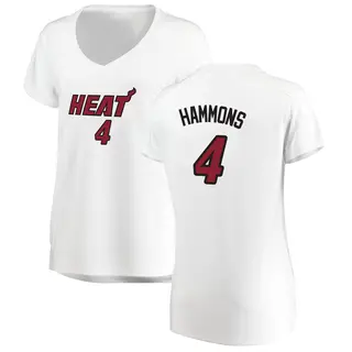 Miami Heat Women's A.J. Hammons White Fast Break Jersey - Association Edition