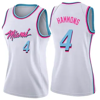 Miami Heat Women's A.J. Hammons White Swingman Jersey - City Edition