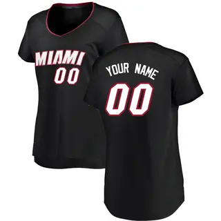 Miami Heat Women's Custom Black Fast Break Jersey - Icon Edition