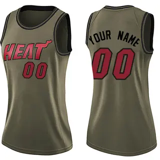 Miami Heat Women's Custom Green Swingman Salute to Service Jersey