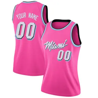 Miami Heat Women's Custom Pink Swingman 2018/19 Jersey - Earned Edition