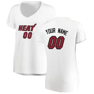 Miami Heat Women's Custom White Fast Break Jersey - Association Edition