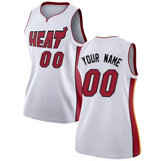 Miami Heat Women's Custom White Swingman Jersey - Association Edition