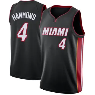 Miami Heat Youth A.J. Hammons Black Swingman Jersey - Icon Edition