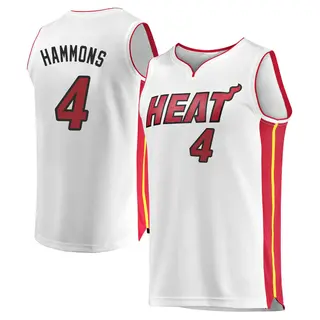 Miami Heat Youth A.J. Hammons White Fast Break Jersey - Association Edition