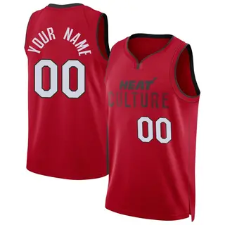 Miami Heat Youth Custom Red Swingman 2024/25 City Edition Jersey